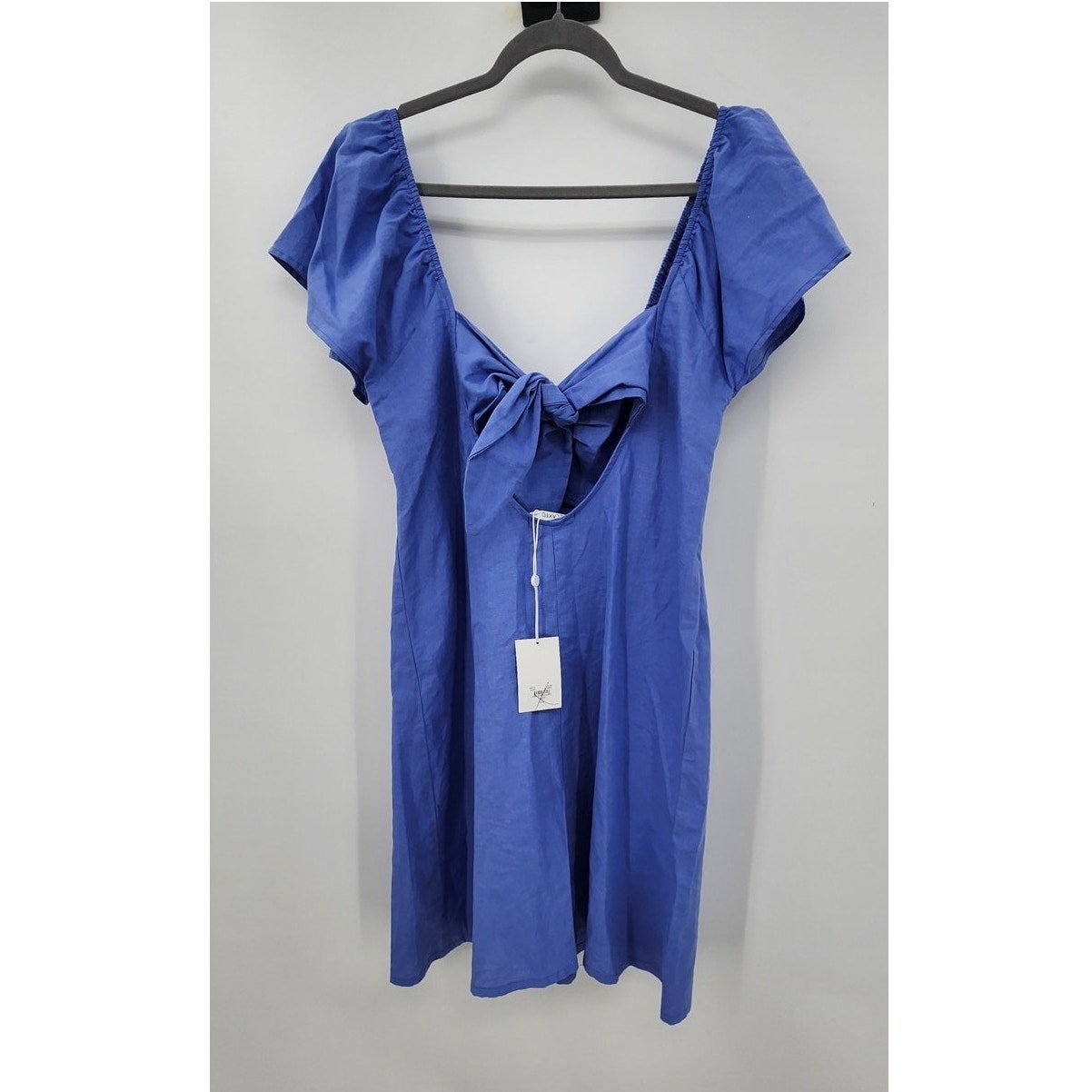New Nwt La Relaxed Young Sundress Cotton Linen Blend Bluebell Dress Large — image 3 of 8